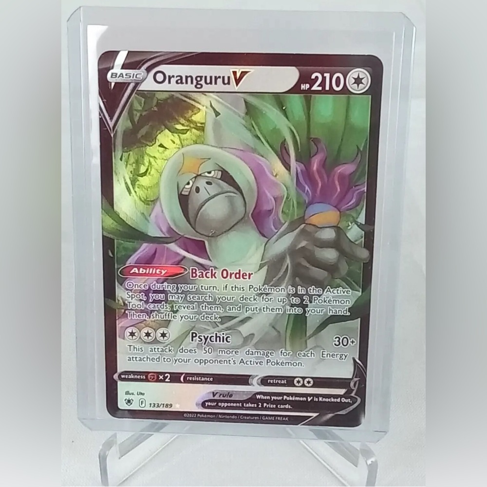 Tarjeta Pokémon Holo Rare Oranguru V 133/189 2022